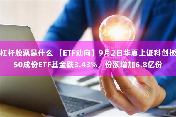 杠杆股票是什么 【ETF动向】9月2日华夏上证科创板50成份